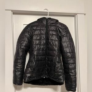 Andrew Marc Black Quilted Puffer Jacket. Faux fur inside.